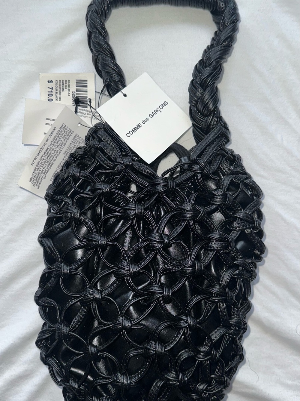Comme des Garçons Comme des Garçons SS25 Openwork Knot Tote Bag Black NWT